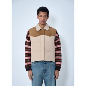 Miu Miu Men Padded Suede Yoke Vest